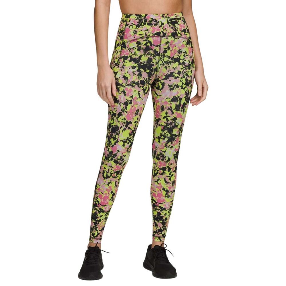 Lululemon Swift Speed High-Rise Tight 28" Inflect Floral Yellow Women's Sz 2 NWT
